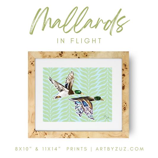 Mallards in Flight - Fern