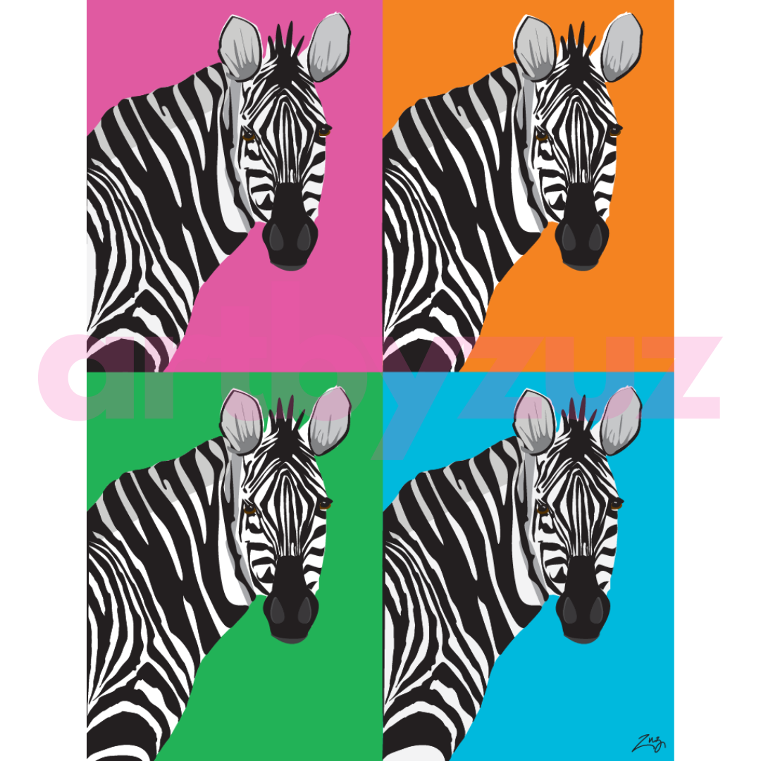 Zebra Pop Art Print –