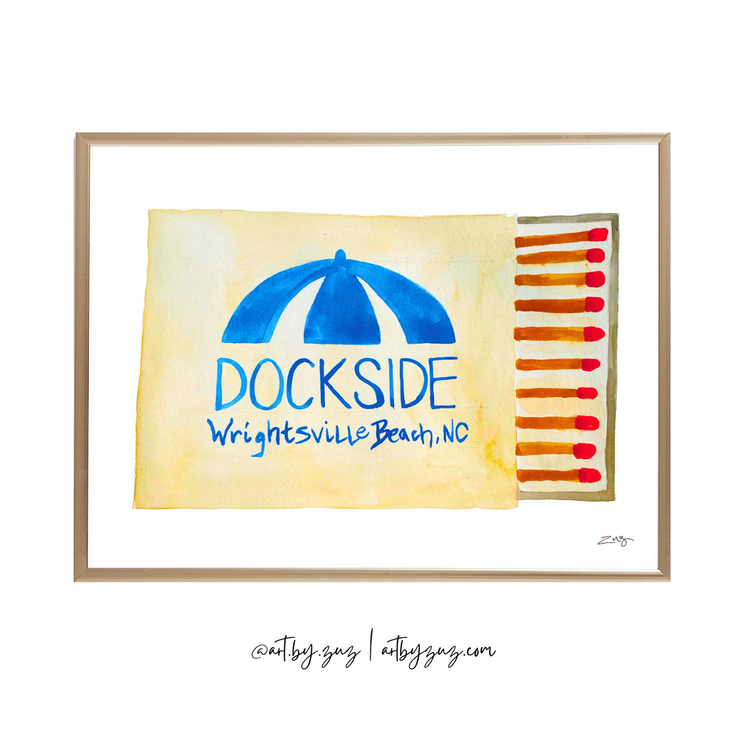 "DOCKSIDE" Matchbook Print