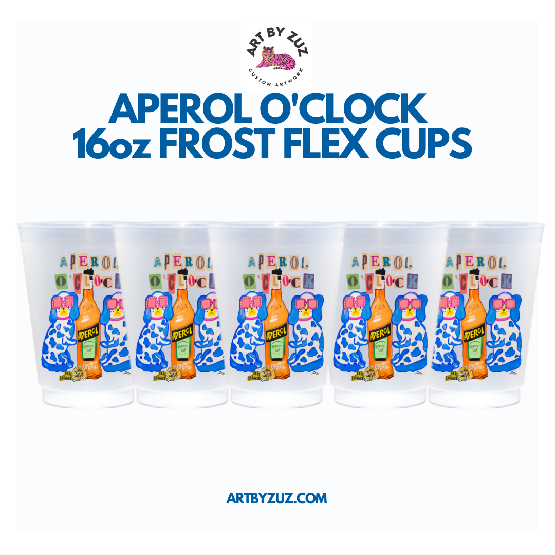 APEROL O'CLOCK 16OZ FROST FLEX CUPS