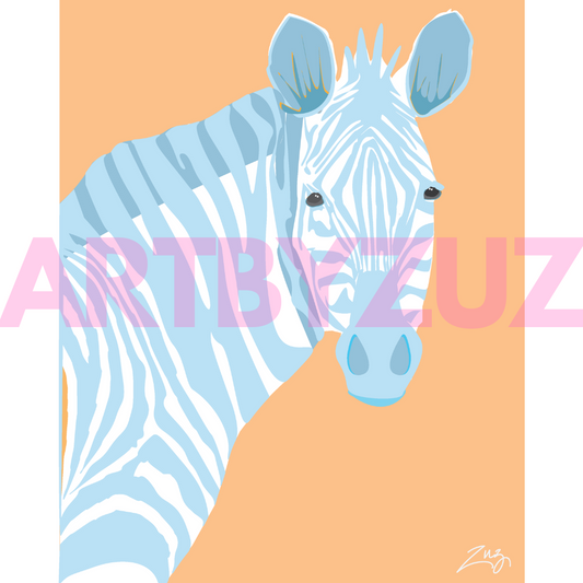 ORANGE AND PINK ZEBRA