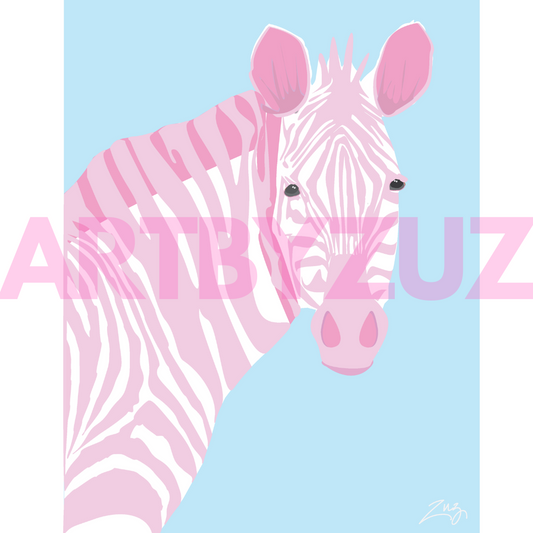 PINK AND BLUE ZEBRA