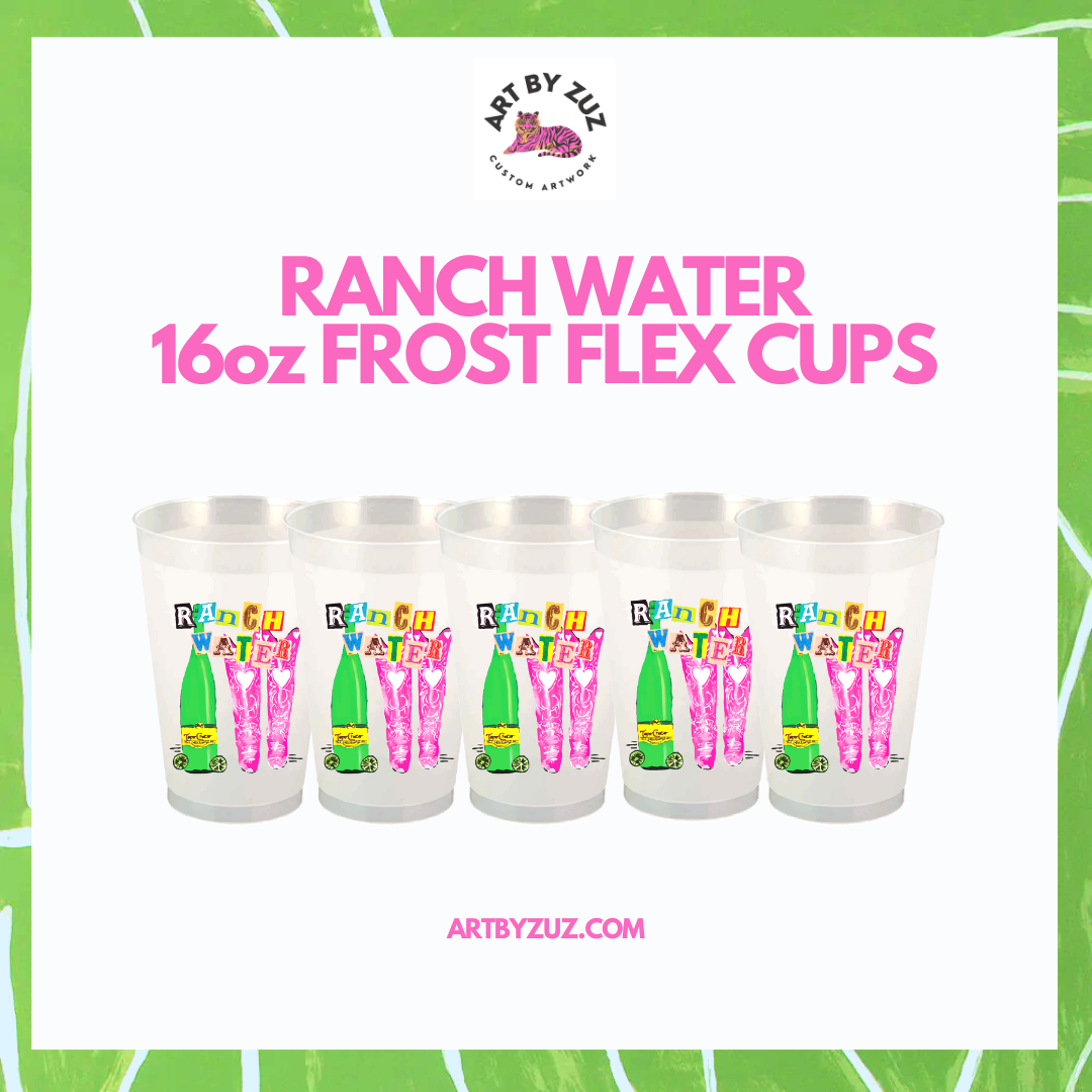 RANCH WATER 16OZ FROSTED FLEX CUPS